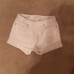 White denim shorts